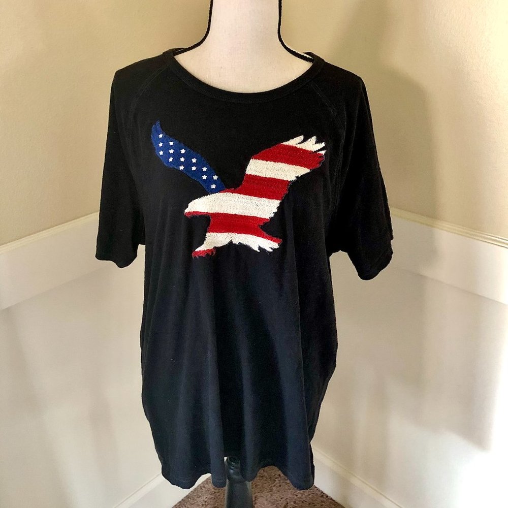 American Eagle  American Flag Eagle Top XL